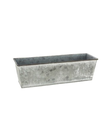 ZINC-JARDINIERE NATUREL BLANCHIE 26x8 H7.5CM /1P