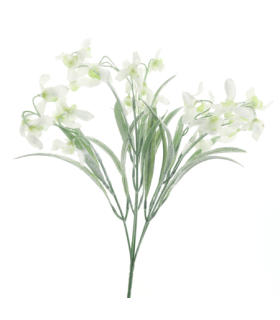 BUISSON FLEUR GIVREEE H39CM à la pièce