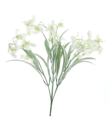 BUISSON FLEUR GIVREEE H39CM à la pièce