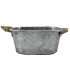 ZINC-JARDINIERE NATUREL HAMBURG 33x20.5x12.5CM /6P