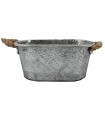 ZINC-JARDINIERE NATUREL HAMBURG 33x20.5x12.5CM /6P