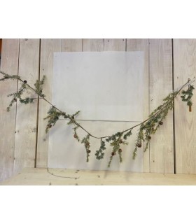 GUIRLANDE DE PIN ARGENTE 180cm la pièce