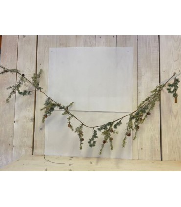 GUIRLANDE DE PIN ARGENTE 180cm la pièce