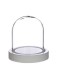 VERRE CLOCHE SUR PLATEAU BLANC Diam.10 H10CM/1P