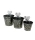 ZINC-POT GRIS COEUR AJOURE SET 3P