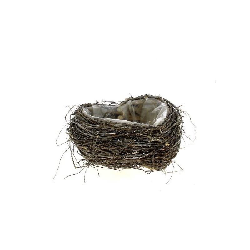 COEUR OSIER GRIS 23CM H09CM à la pièce