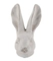 TETE DE LAPIN CIMENT BLANC H20CM la pièce
