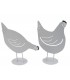 POULE METAL SUR SOCLE H18CM ASS/2P
