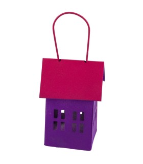 MAISON METAL ROSE/LILAS 7.5x7x10CM /1P