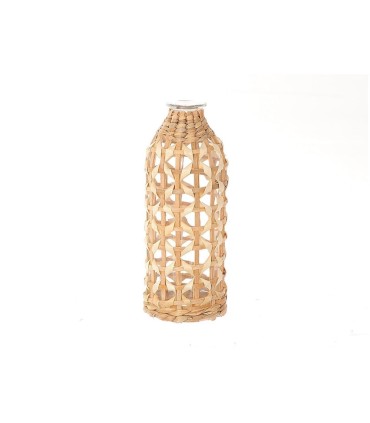 VERRE BOUTEILLE TRESSAGE BOIS 010 H23CM /2P