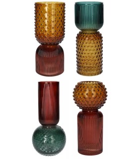 VERRE VASE THEMBA ASSORTIS /8P