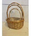 CORBEILLE OSIER NATUREL OVAL SET 3P