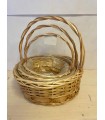 CORBEILLE OSIER NATUREL RONDE SET 3P