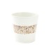 ZINC-POT BLANC BANDE FEUILLAGE 013 H12.5CM pièce