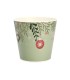 ZINC-POT VERT BOULES NOEL 018 H16.5CM les 8P
