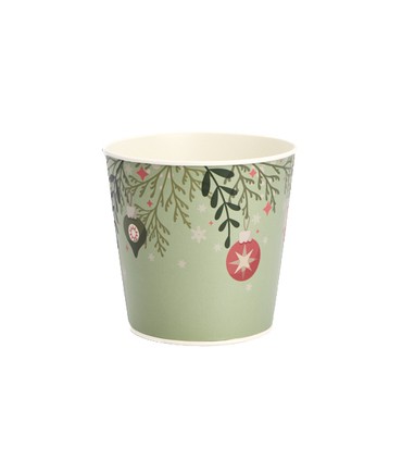 ZINC-POT VERT BOULES NOEL 013 H12.5CM les 12P