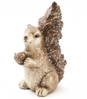 ECUREUIL BRUN+NOISETTE DEBOUT H14CM les 4P