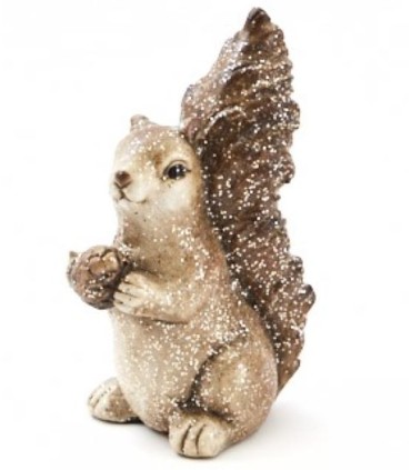 ECUREUIL BRUN+NOISETTE DEBOUT H14CM les 4P