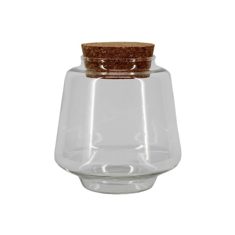 VERRE TERRARIUM+BOUCHON 007 H13CM