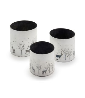 ZINC C.POT CERF BLANC 014 à 018 SET 3P