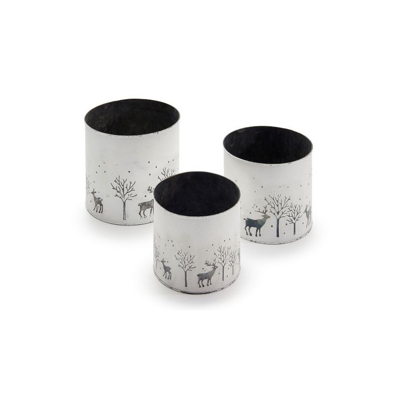 ZINC C.POT CERF BLANC 014 à 018 SET 3P