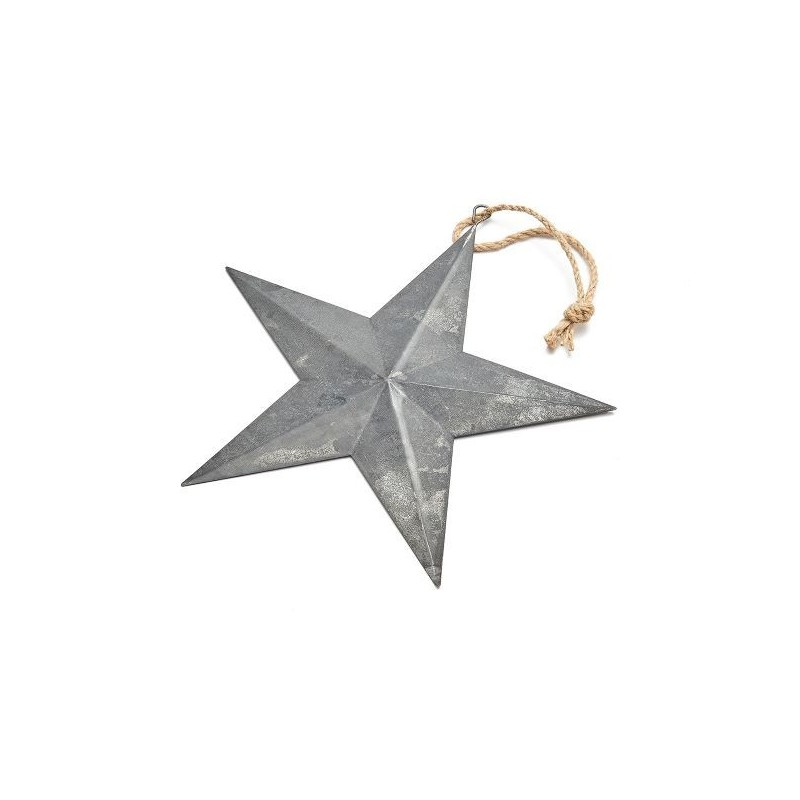 ETOILE ARGENT A SUSPENDRE 23CM les 6P
