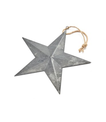 ETOILE ARGENT A SUSPENDRE 23CM les 6P