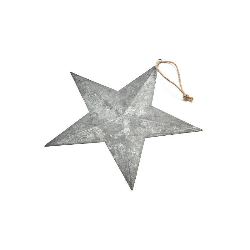 ETOILE ARGENT A SUSPENDRE 33CM les 6P