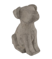 CHIEN CIMENT GRIS H16CM à la pièce