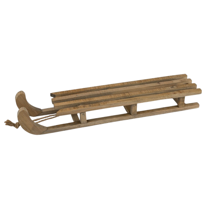 LUGE BOIS AVEC CORDE GM 58.5CM à la pièce