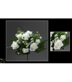 BOUQUET ROSE FLEURETTE 14 tiges H39CM les 12P