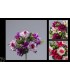 BOUQUET ROSE FLEURETTE 9 tiges H30CM les 12P