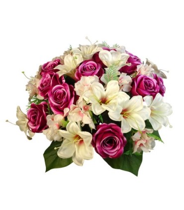 BOUQUET ROSE LILY 36 fleurs H46CM les 3P