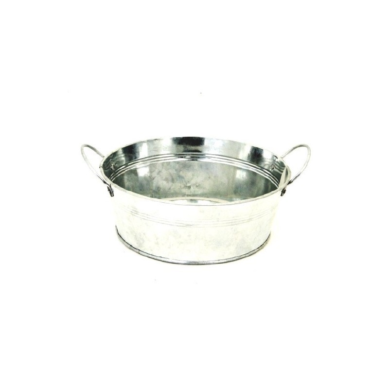 ZINC-BASSINE naturel 020 H7.5 AVEC ANSE  à la pièce