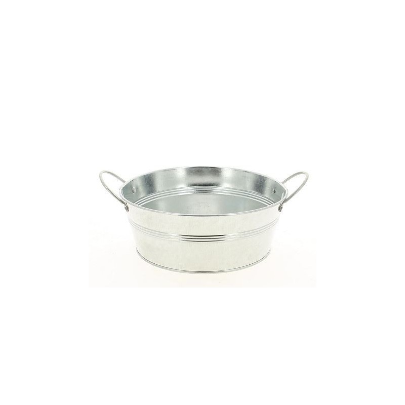 ZINC-BASSINE naturel 015 H8CM AVEC ANSE à la pièce