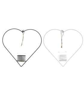 COEUR EN FER SUPPORT avec VERRE 028CM la pièce