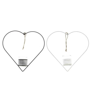 COEUR EN FER SUPPORT avec VERRE 028CM la pièce