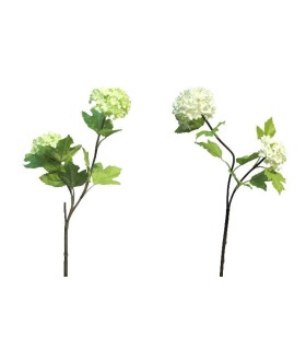 FLEUR VIBURNUM 2 TETES 50CM à la tige