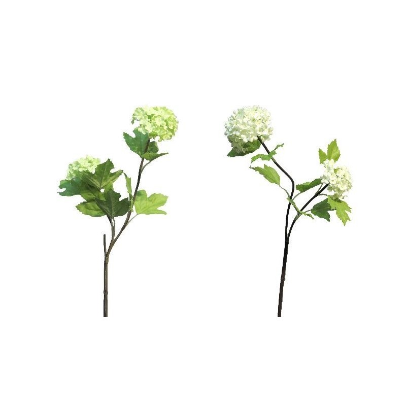 FLEUR VIBURNUM 2 TETES 50CM à la tige