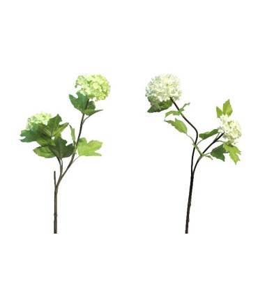 FLEUR VIBURNUM 2 TETES 50CM à la tige