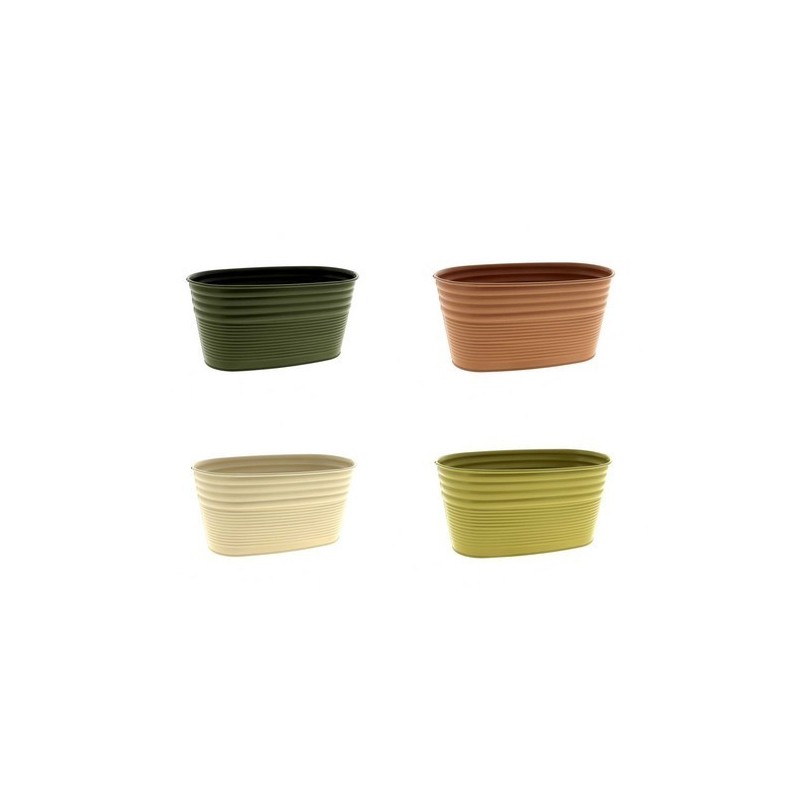 ZINC-JARDINIERE ONDULE 25X12.5CM H12.5CM pièce