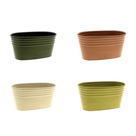 ZINC-JARDINIERE ONDULE 25X12.5CM H12.5CM pièce