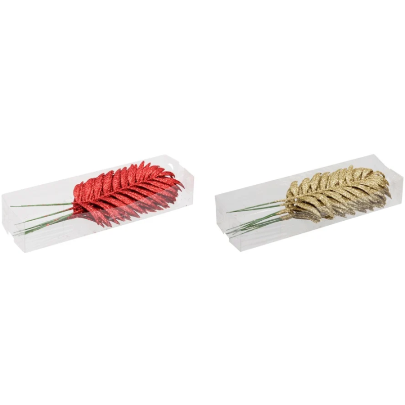 FEUILLE PAILLETEE 16CM les 8P
