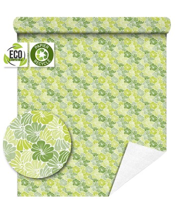 PAPIER KRAFT IMPRIME fond blanc 70CM x 50M 