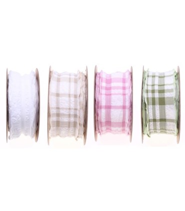 RUBAN FANTAISIE CHECK 40MM X 10M