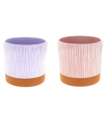 C.POT STRIE couleur FOND TERRA 017 H16CM /4P