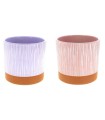 C.POT STRIE couleur FOND TERRA 017 H16CM /4P