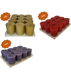 BOUGIE OBUS EFFET NATURE /24P