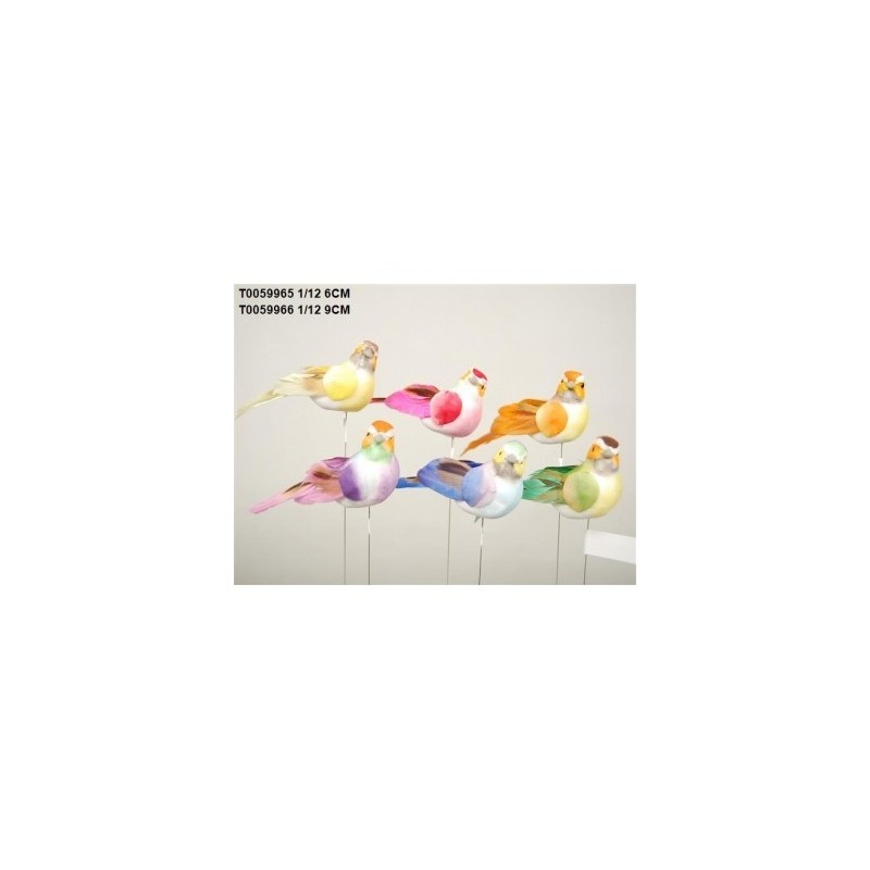 OISEAU Long.09CM aile+queue plume /12P