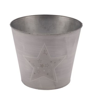 ZINC-C.POT COULEUR 016.5 H16.5CM la pièce